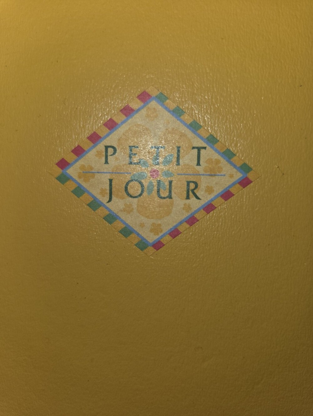 Yellow Diamond Wall Decal with Multicolor Border